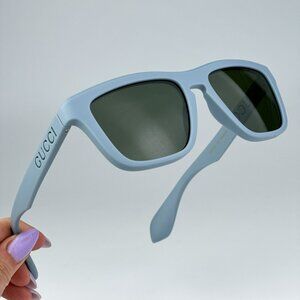 Gucci GG1571S 003 BRAND NEW Sunglasses Light Blue Green Unisex Square